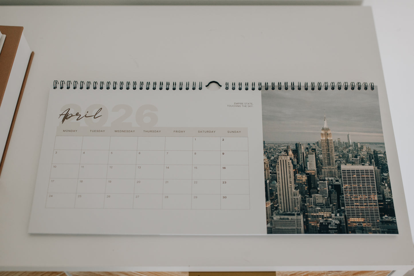NYC Wandkalender 2026 - zum Eintragen und Planen