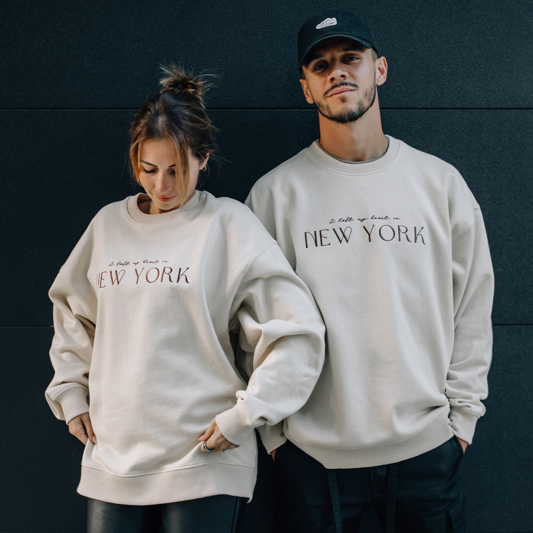 "I left my heart in New York" - NYC Sweater beige