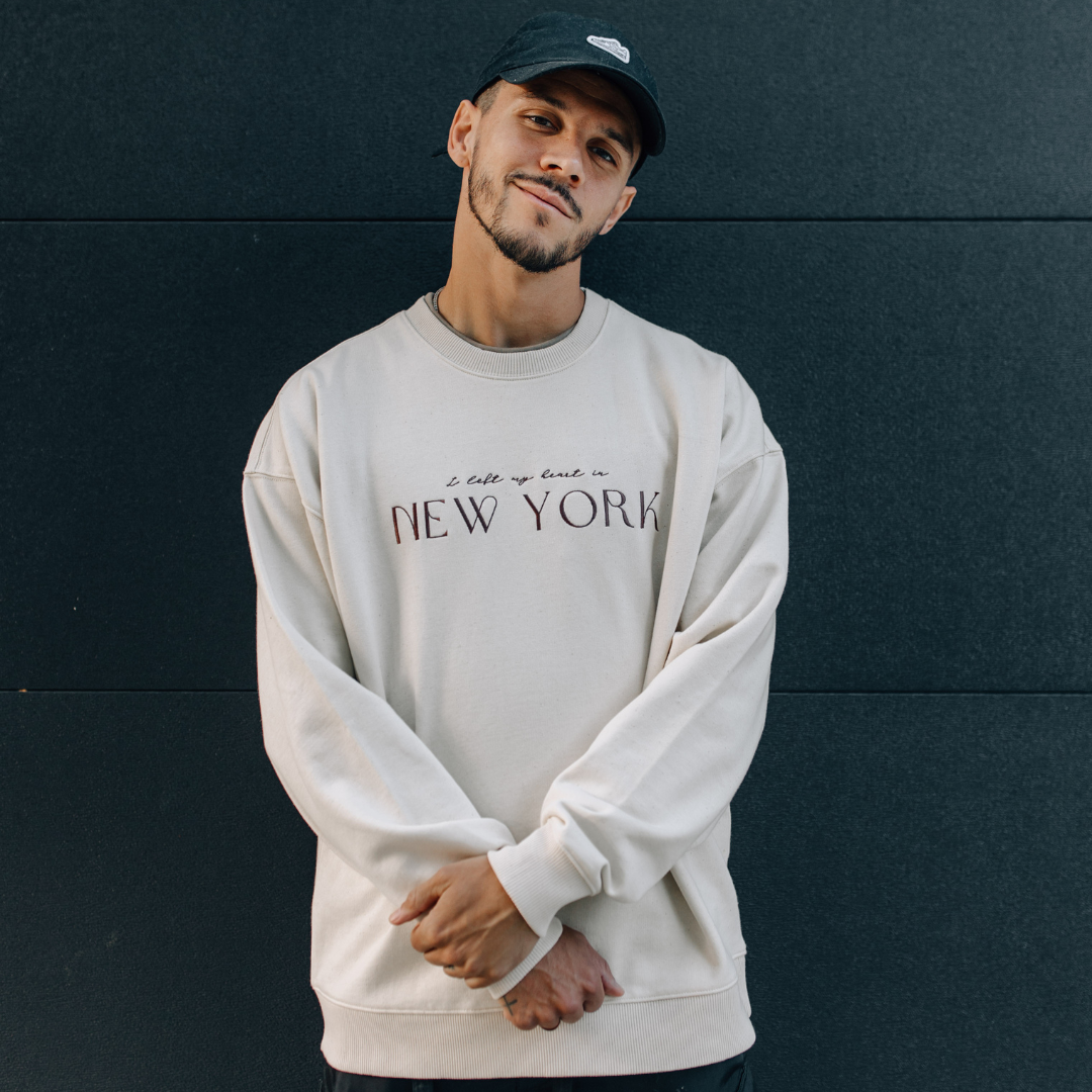 "I left my heart in New York" - NYC Sweater beige