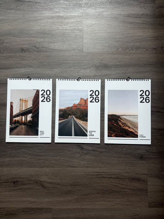 A3 Kalender Trio 2026 - NYC, California & USA im Set